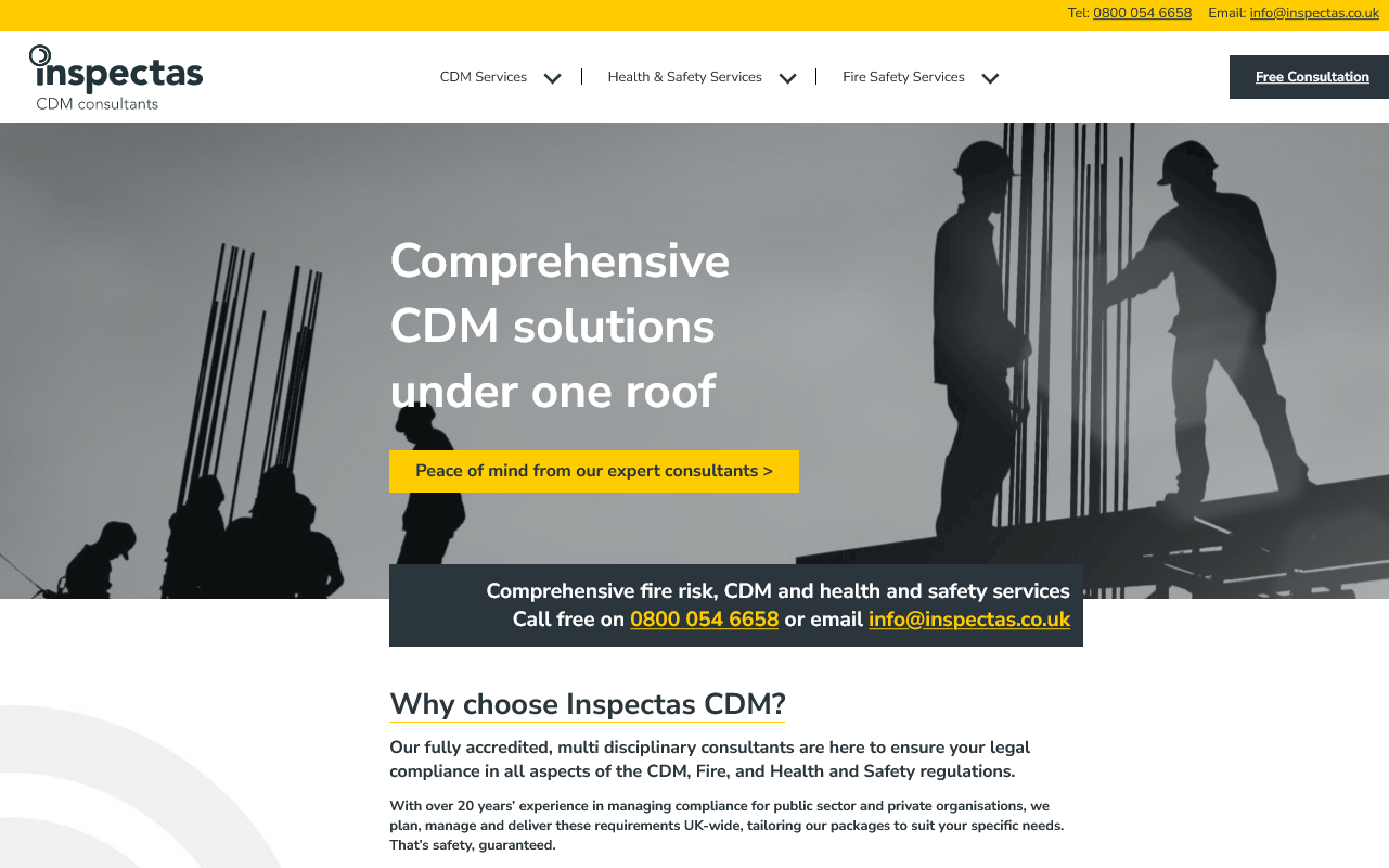 Inspectas simplifies CDM compliance with launch of bespoke new website